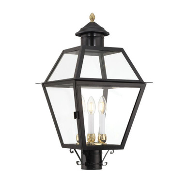 Lexington 3 Light Outdoor Post Mount 24.5 Inch Tall X 13 Inch Wide by Atlas - OL11337-BK