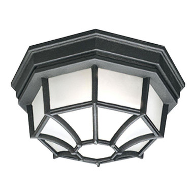 Cirque 1 Light Outdoor Flush Mount 5 Inch Tall and 10.5 Inch Wide by Atlas - OL11385-BK