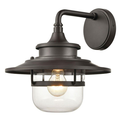 Renninger 1 Light Outdoor Wall Sconce 12 Inch Tall X 11 Inch Wide by Atlas - OL11370-BZ