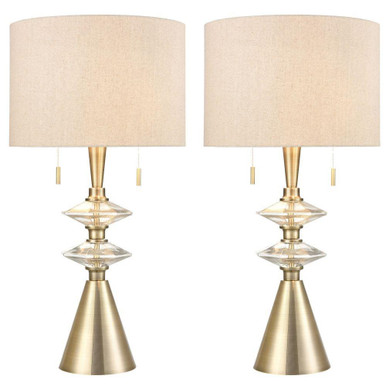 Annetta 2 Light Table Lamp (Set of 2) 33 Inch Tall X 16 Inch Wide by Atlas - PL11030-BSS