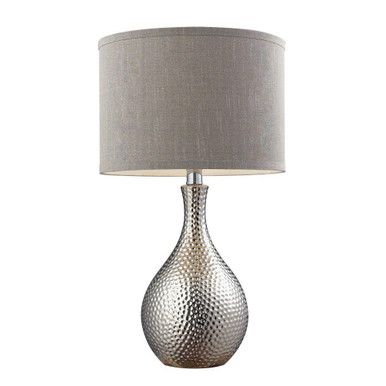 Hammered Chrome 1 Light Table Lamp 21.5 Inch Tall and 12 Inch Wide by Atlas - PL11063-CH