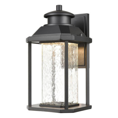 Irvine 15W 1 LED Outdoor Wall Sconce 13 Inch Tall and 7 Inch Wide by Atlas - OL11327-BK