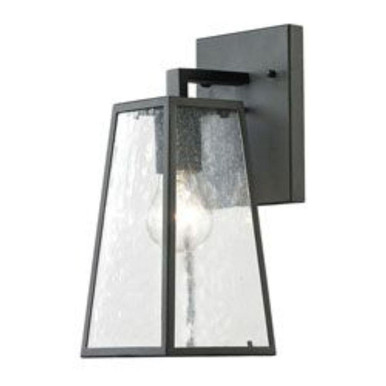 Meditterano 1 Light Outdoor Wall Mount 12 Inch Tall X 5 Inch Wide by Atlas - OL11350-BK