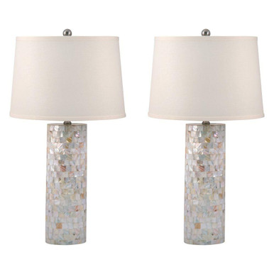 Mother of Pearl 2 Light Table Lamp (Set of 2) 28 X 15 Inch Wide by Atlas - PL11201-NAS