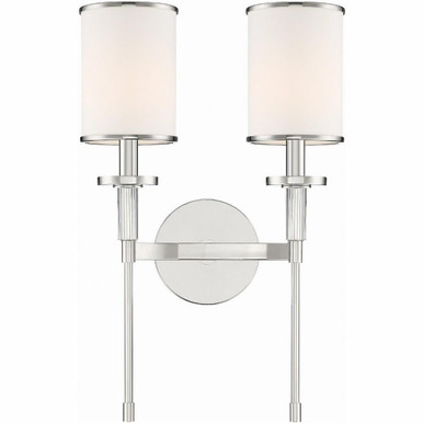 Hatfield 2 Light Candle Style Wall Sconce by Crystorama - HAT-472