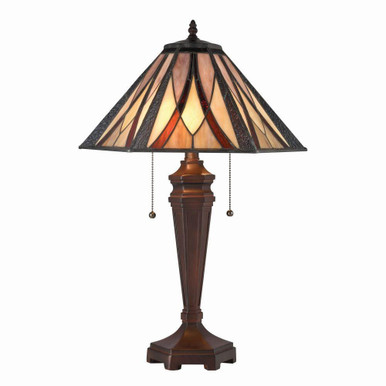 Foursquare 2 Light Table Lamp 24 Inch Tall and 17 Inch Wide by Atlas - PL11165-BZ