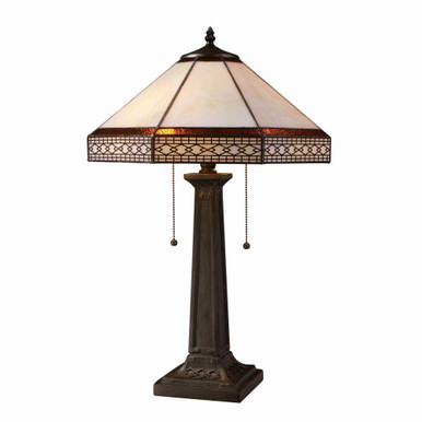Stone Filigree 2 Light Table Lamp 24 Inch Tall and 16 Inch Wide by Atlas - PL11105-BZ