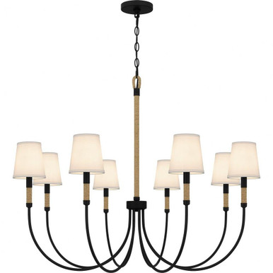 Bayside 8 Light Oversized Chandelier by Quoizel - BYL5039MBK
