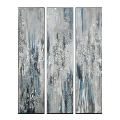 Lasting Texture Framed Wall Art (Set of 3) 80 and 20 Inch Wide by Atlas - WA11078-01S