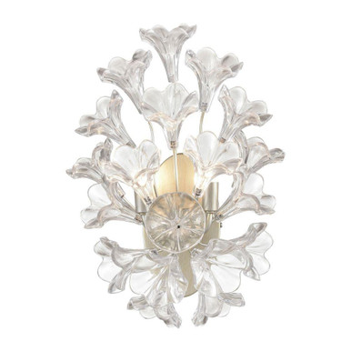 Celene 2 Light Wall Sconce 17 Inch Tall and 12 Inch Wide by Atlas - WL11042-SV