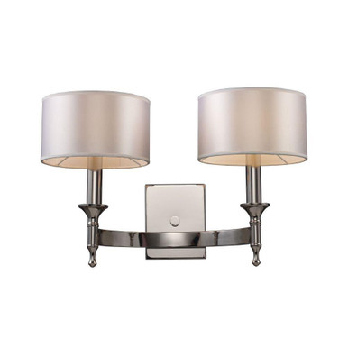 Pembroke 2 Light Wall Sconce 12 Inch Tall and 19 Inch Wide by Atlas - WL11124-NK