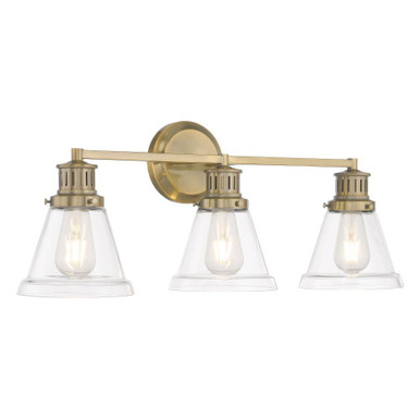 Alden 3 Light Bath Vanity 10.25 Inch Tall and 26 Inch Wide by Atlas - WL11179-BS