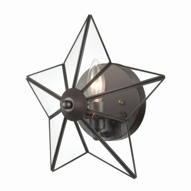 Moravian Star 1 Light Wall Sconce 12 Inch Tall and 12 Inch Wide by Atlas - WL11117-BZ1