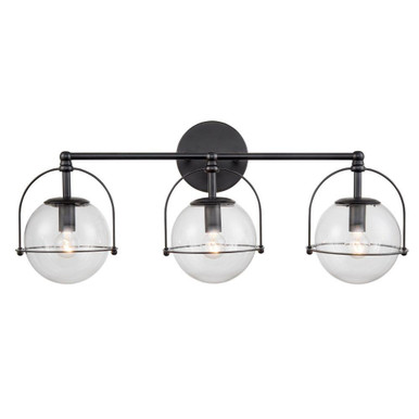 Langford 3 Light Bath Vanity 10 Inch Tall and 24 Inch Wide by Atlas - WL11358-BK