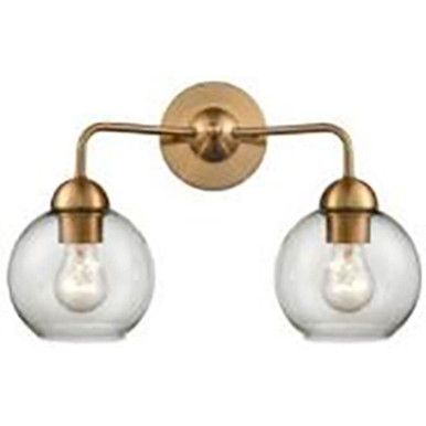 Bronson 2 Light Bath Vanity 10.75 Inch Tall and 15.75 Inch Wide by Atlas - WL11280-BS