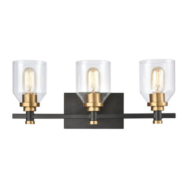 Cambria 3 Light Bath Vanity 9 Inch Tall and 20 Inch Wide by Atlas - WL11245-BK