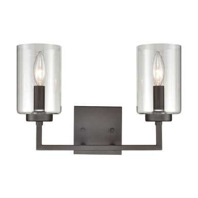 West End 2 Light Bath Vanity 9.25 Inch Tall and 14.5 Inch Wide by Atlas - WL11475-BZ