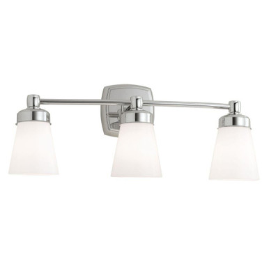 Soft Square 3 Light Bath Vanity 8.5 Inch Tall and 22.25 Inch Wide by Atlas - WL11440-CH