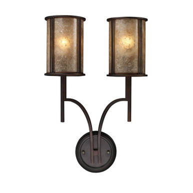 Barringer 2 Light Wall Sconce 22 Inch Tall and 14 Inch Wide by Atlas - WL11528-BZ