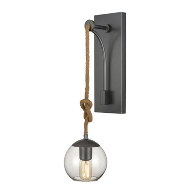 Haute Collar 1 Light Wall Sconce 22 Inch Tall and 6 Inch Wide by Atlas - WL11487-BK