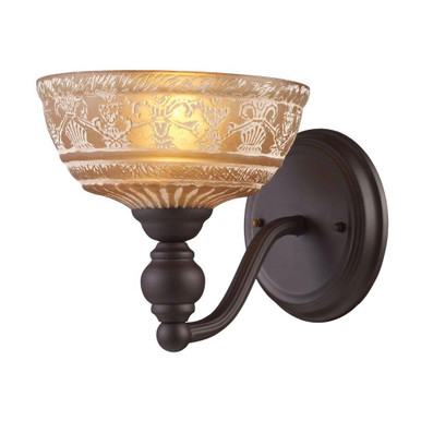 Norwich 1 Light Wall Sconce 8 Inch Tall and 8 Inch Wide by Atlas - WL11671-BZ