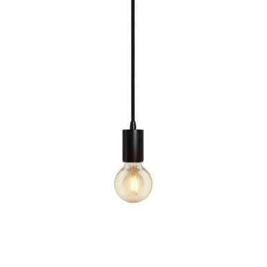 Gents 1 Light Pendant 2.6 Inch Tall and 4.4 Inch Wide by Bruck - LE26/050/BK/BK/P