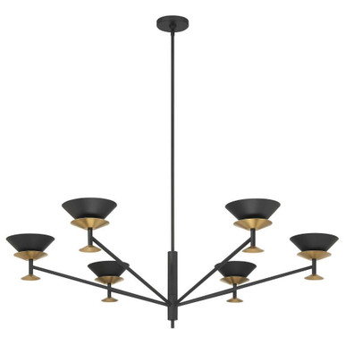 Tremolo 10W 6 LED Chandelier 14 Inch Tall and 48 Inch Wide by Thesis - 207315A