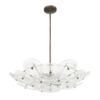 Avril 6 Light Chandelier 6.75 Inch Tall and 29.25 Inch Wide by Thesis - 207308A