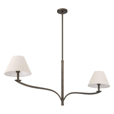 Bethany 2 Light Linear Chandelier 21.25 Inch Tall X 11 Inch Wide by Thesis - 207338A