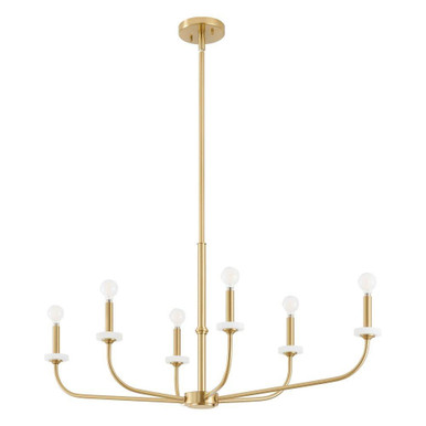 Leah 6 Light Chandelier 20.25 Inch Tall and 18 Inch Wide by Thesis - 206959A
