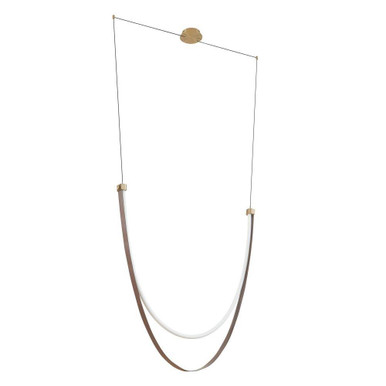 Ayers 19W 1 LED Linear Chandelier 48.25 Inch X 2.75 Inch Wide by Thesis - 207278A