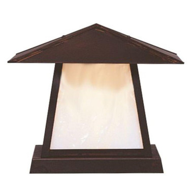 Carmel 1 Light Column Mount without Overlay 10.25 X 12 by Arroyo Craftsman - CC-12EWO-BZ