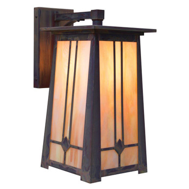 Aberdeen 1 Light Wall Mount 17 Inch and 8.5 Inch Wide by Arroyo Craftsman - ABB-9GW-MB