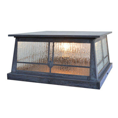 Aberdeen 1 Light Column Mount 7.5 Inch X 15 Inch Wide by Arroyo Craftsman - ABC-15RM-MB
