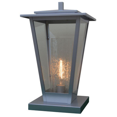 Brighton 1 Light Column Mount 17 Inch and 10 Inch Wide by Arroyo Craftsman - BRC-10CLR/CS-P