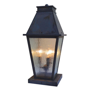 Croydon 3 Light Column Mount 21 Inch and 10 Inch Wide by Arroyo Craftsman - CRC-10RM-MB