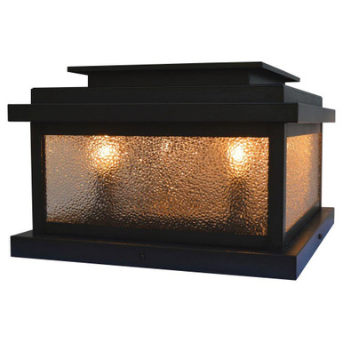 Bournemouth 4 Light Column Mount 9 Inch X 14 Inch Wide by Arroyo Craftsman - BOC-14DD-BZ
