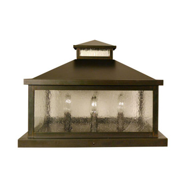 Canterbury 4 Light Column Mount 12.75 X 17 Inch Wide by Arroyo Craftsman - CAC-16CS-BZ