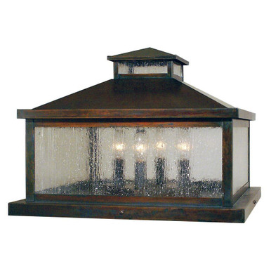 Canterbury 4 Light Column Mount 15.5 X 20 Inch Wide by Arroyo Craftsman - CAC-19CS-RC