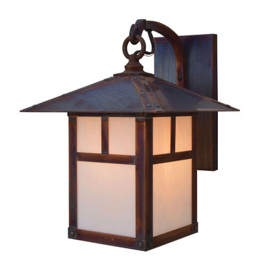 Evergreen 1 Light Wall Mount with T Bar Overlay 12.88X9 by Arroyo Craftsman - EB-9TWO-RC
