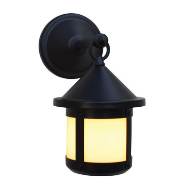 Berkeley 1 Light Short Body Wall Mount 10.38 X 5.63 by Arroyo Craftsman - BB-6SOF-BK