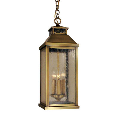 Canterbury 3 Light Long Body Pendant 19 X 7 Inch Wide by Arroyo Craftsman - CAH-7LCS-AB