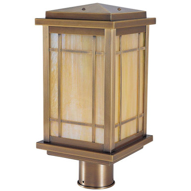 Avenue 1 Light Post Mount 13 Inch Tall X 7.5 Inch Wide by Arroyo Craftsman - AVP-8GW-AB