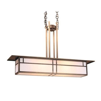 Huntington 2 Light Pendant with Double T Bar Overlay by Arroyo Craftsman - HCM-35DTWO-AB