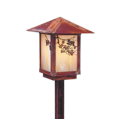 Evergreen 1 Light Stem Path Light/Sycamore Filigree by Arroyo Craftsman - ESP-7SFGW-RC