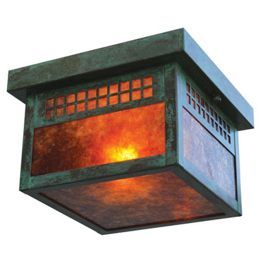 Glasgow 2 Light Flush Mount 6.25 Inch X 8.38 Inch Wide by Arroyo Craftsman - GCM-8M-VP