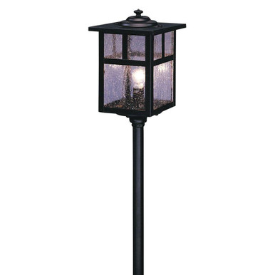 Mission 1 Light Stem Path Light/T Bar Overlay 18.75 by Arroyo Craftsman - LV12-M5TCS-BK