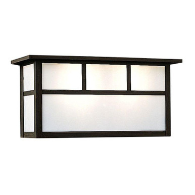 Huntington 2 Light Wall Mount with Double T Bar Overlay by Arroyo Craftsman - HS-14SDTWO-BZ
