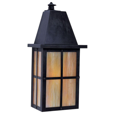 Hartford 1 Light Flush Wall Mount 14 Inch X 6 Inch Wide by Arroyo Craftsman - HW-6GW-BZ