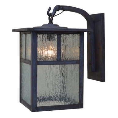 Mission 1 Light Wall Mount with T Bar Overlay 16 X 10 by Arroyo Craftsman - MB-10TRM-MB